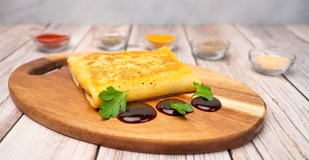 Crep de costilla de cerdo con salsa barbacoa