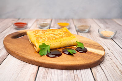 Crep de costilla de cerdo con salsa barbacoa